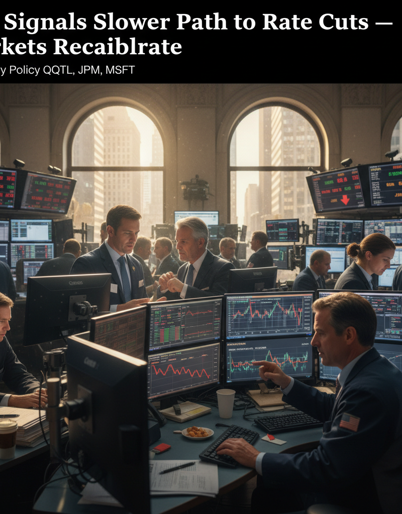 Fed Signals Slower Path to Rate Cuts — Markets Recalibrate