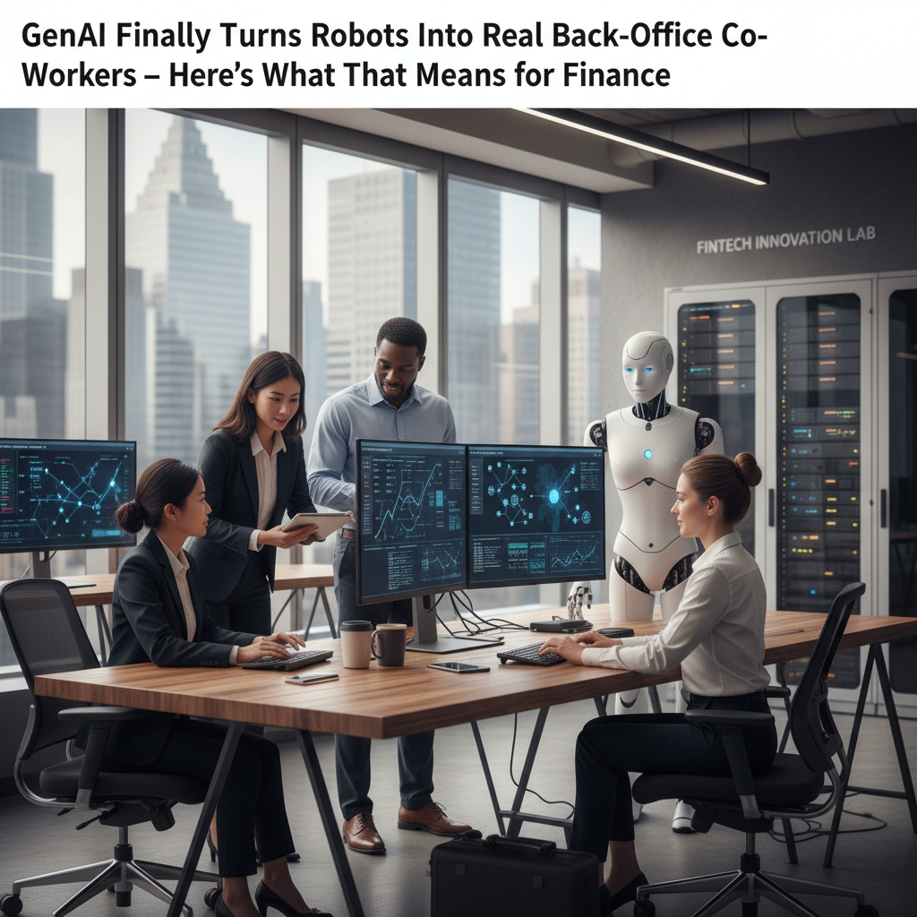 GenAI Finally Turns Robots Into Real Back-Office Co-Workers — Here’s What That Means for Finance
