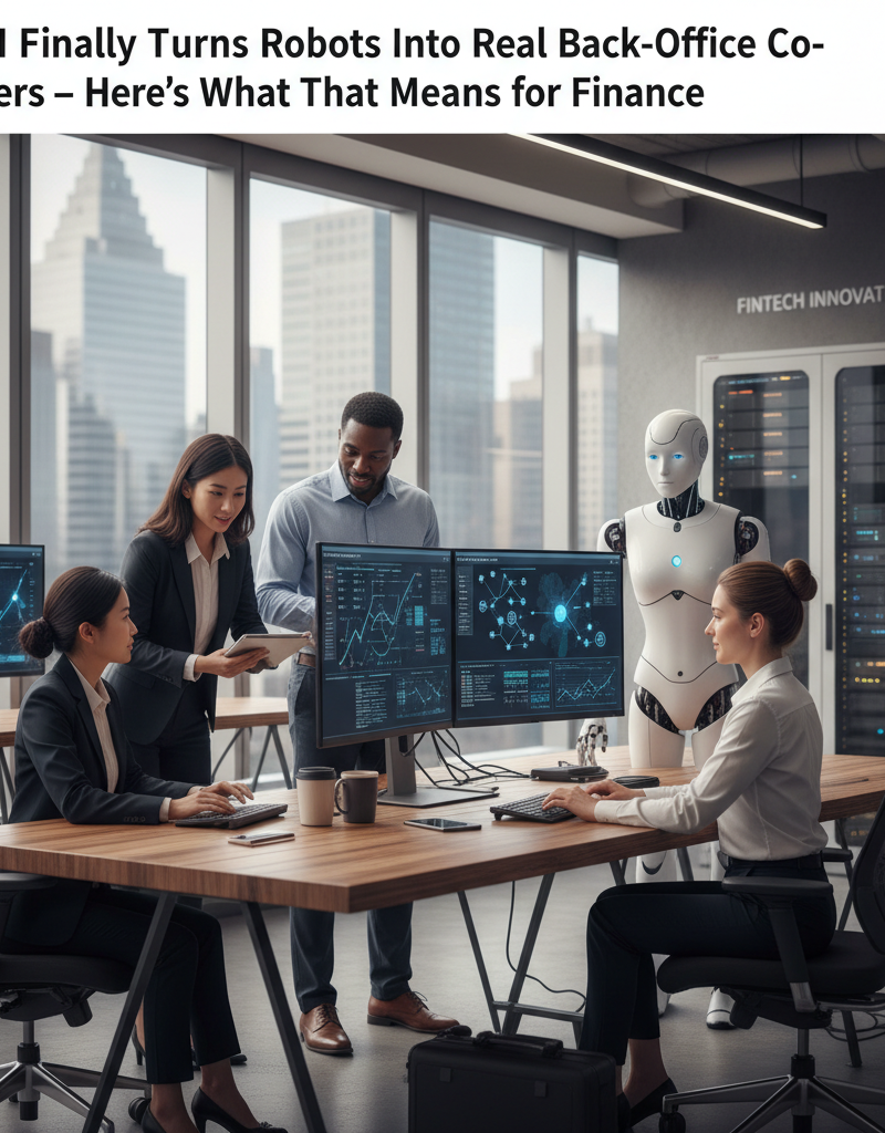 GenAI Finally Turns Robots Into Real Back-Office Co-Workers — Here’s What That Means for Finance