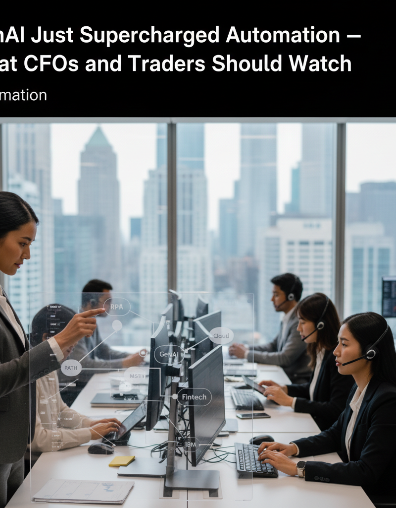 GenAI Just Supercharged Automation — What CFOs and Traders Should Watch