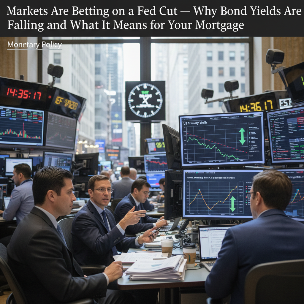 Markets Are Betting on a Fed Cut — Why Bond Yields Are Falling and What It Means for Your Mortgage