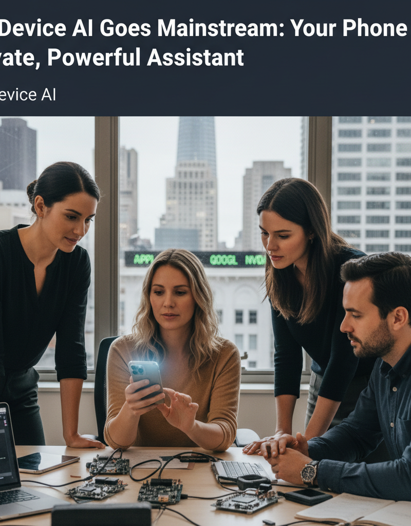 On-Device AI Goes Mainstream: Your Phone as a Private, Powerful Assistant