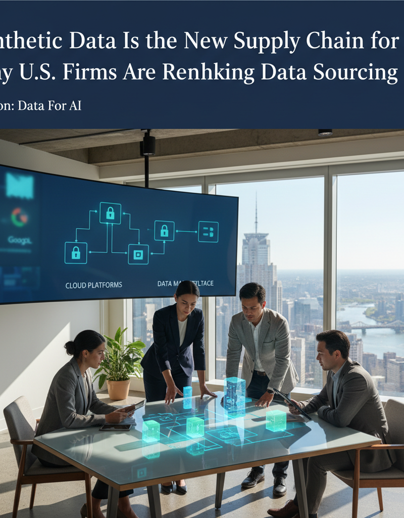 Synthetic Data Is the New Supply Chain for AI: Why U.S. Firms Are Rethinking Data Sourcing
