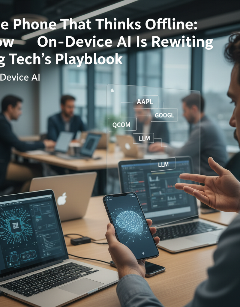 The Phone That Thinks Offline: How On‑Device AI Is Rewriting Big Tech's Playbook