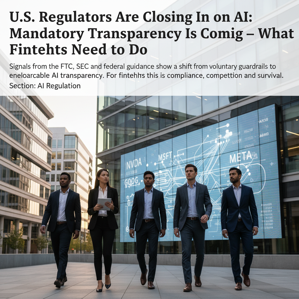 U.S. Regulators Are Closing In on AI: Mandatory Transparency Is Coming — What Fintechs Need to Do