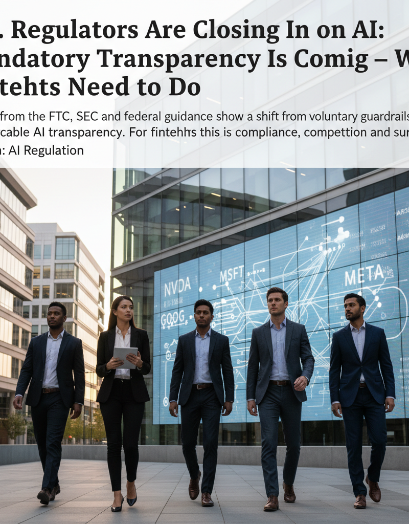 U.S. Regulators Are Closing In on AI: Mandatory Transparency Is Coming — What Fintechs Need to Do
