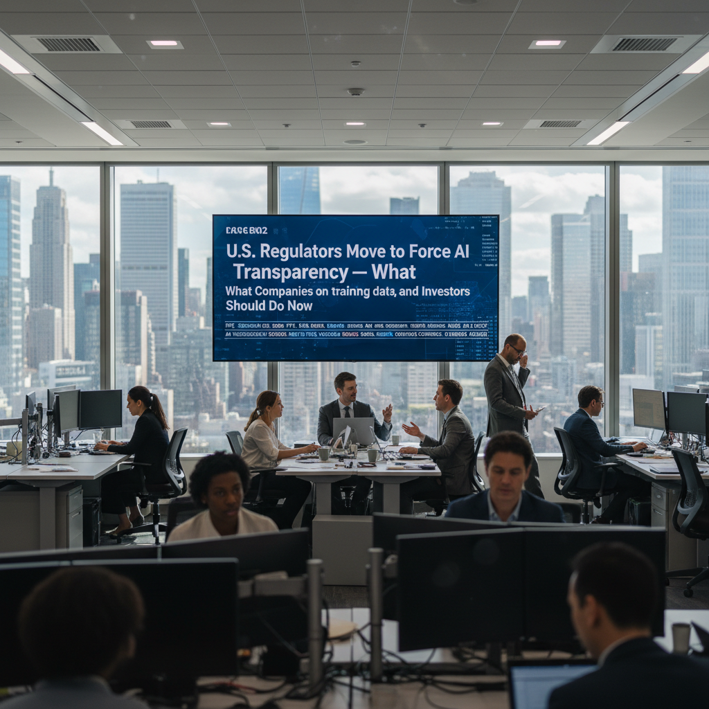 U.S. Regulators Move to Force AI Transparency — What Companies and Investors Should Do Now