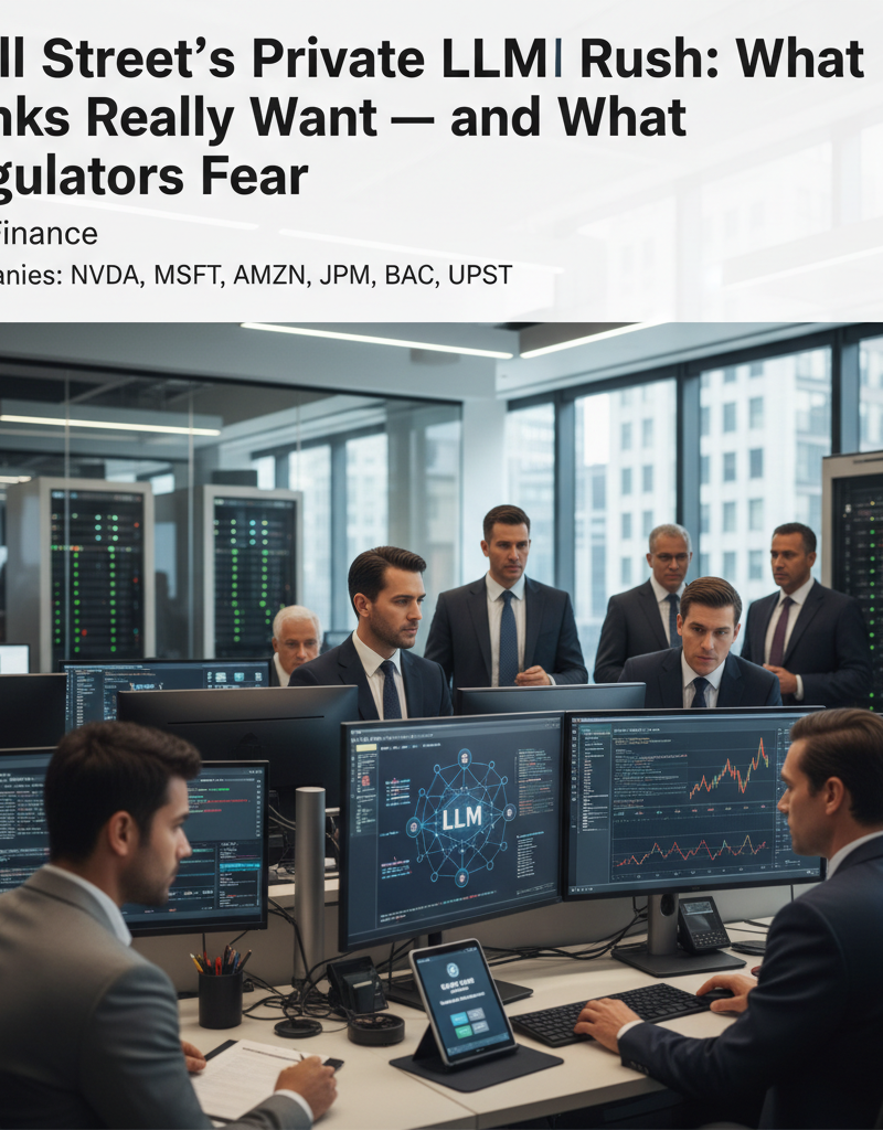 Wall Street’s Private LLM Rush: What Banks Really Want — and What Regulators Fear