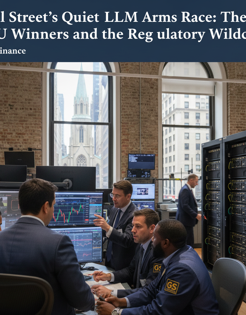 Wall Street’s Quiet LLM Arms Race: The GPU Winners and the Regulatory Wildcard