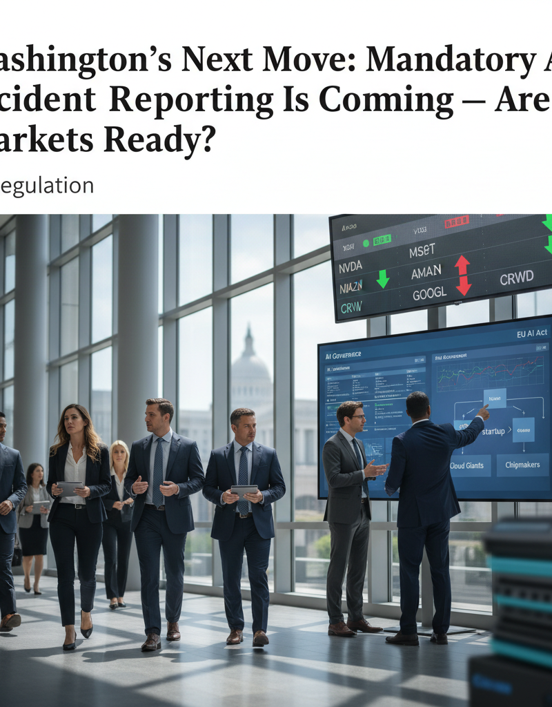 Washington's Next Move: Mandatory AI Incident Reporting Is Coming — Are Markets Ready?