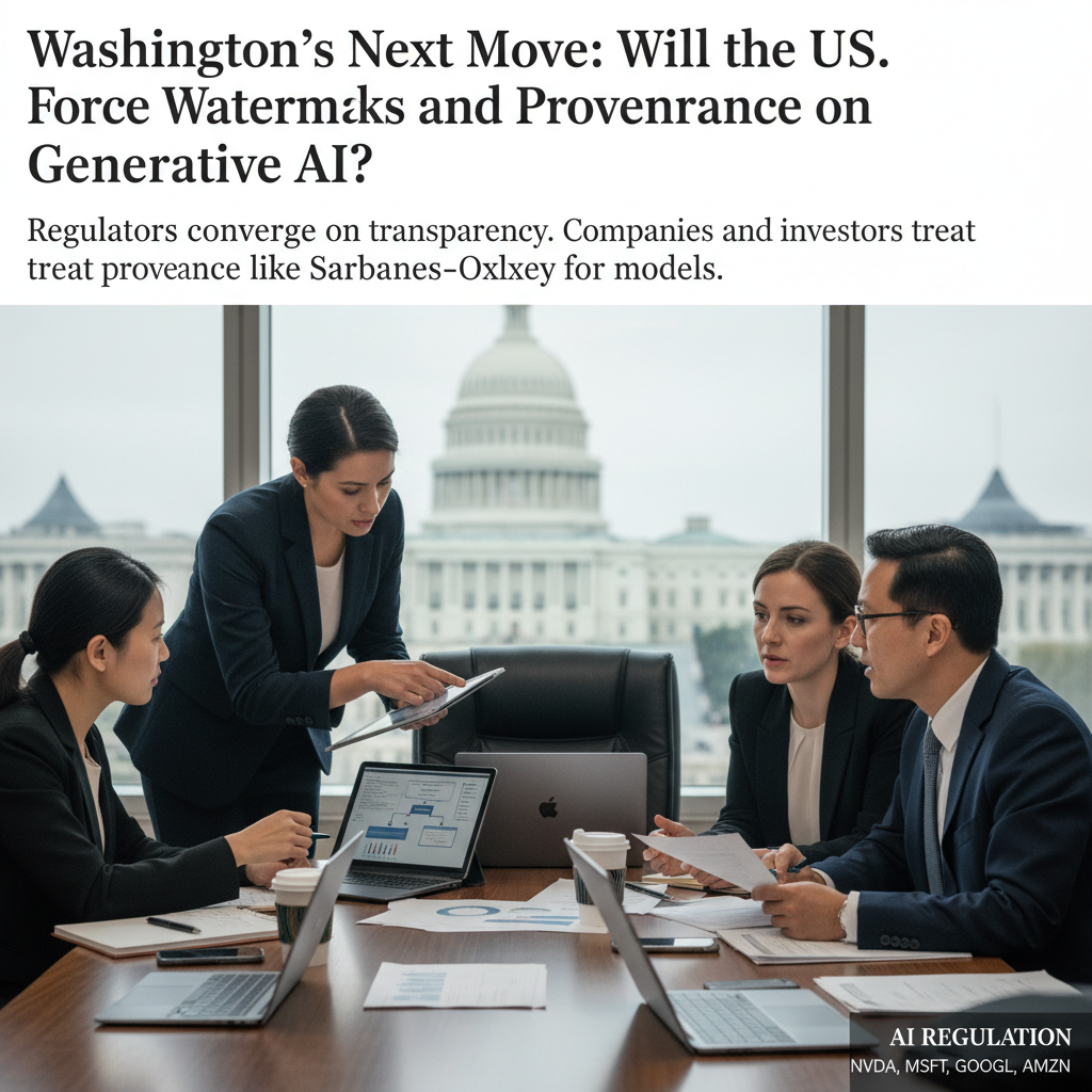 Washington's Next Move: Will the U.S. Force Watermarks and Provenance on Generative AI?