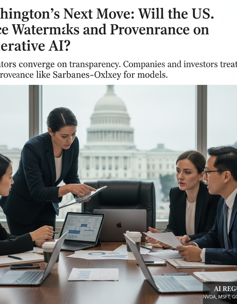 Washington's Next Move: Will the U.S. Force Watermarks and Provenance on Generative AI?