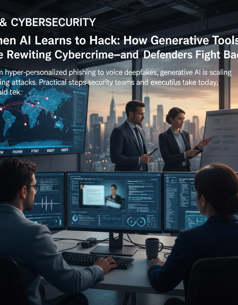 When AI Learns to Hack: How Generative Tools Are Rewriting Cybercrime—and How Defenders Fight Back
