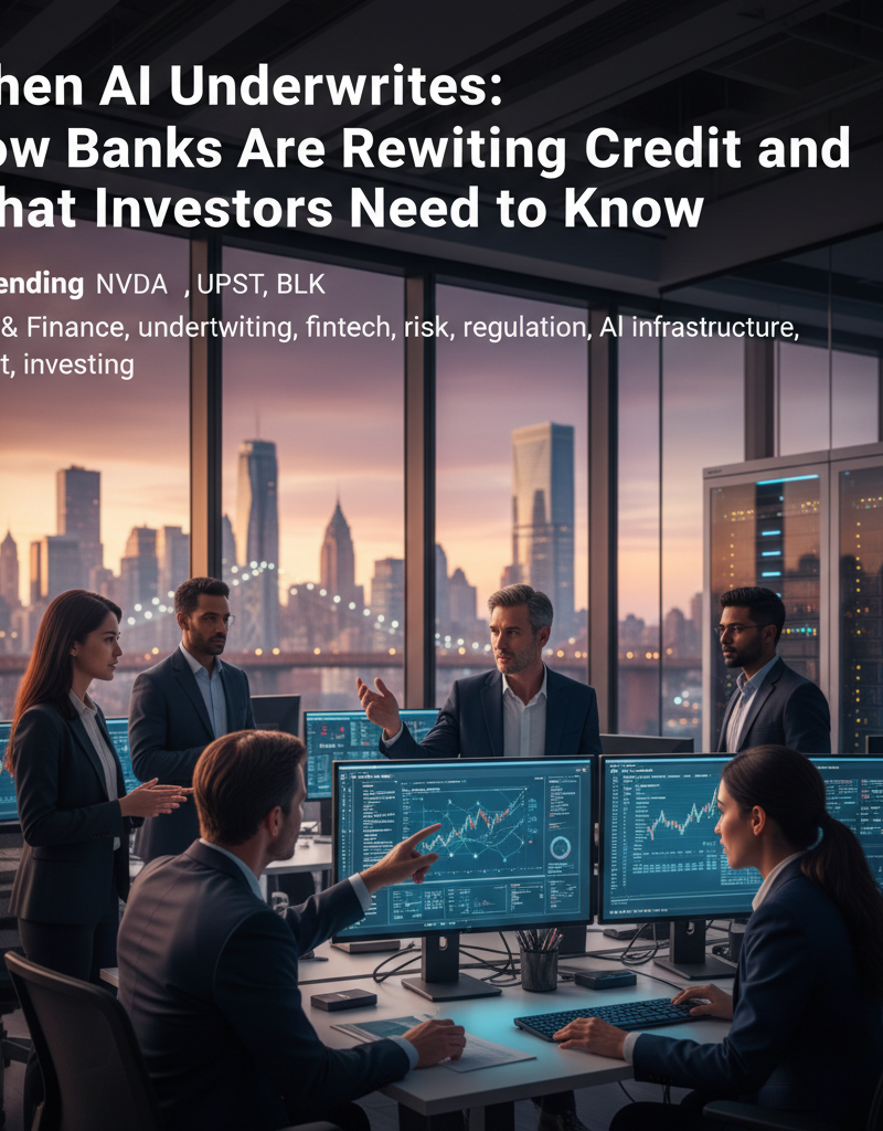 When AI Underwrites: How Banks Are Rewriting Credit and What Investors Need to Know