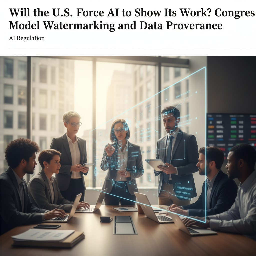 Will the U.S. Force AI to Show Its Work? Congress Eyes Model Watermarking and Data Provenance