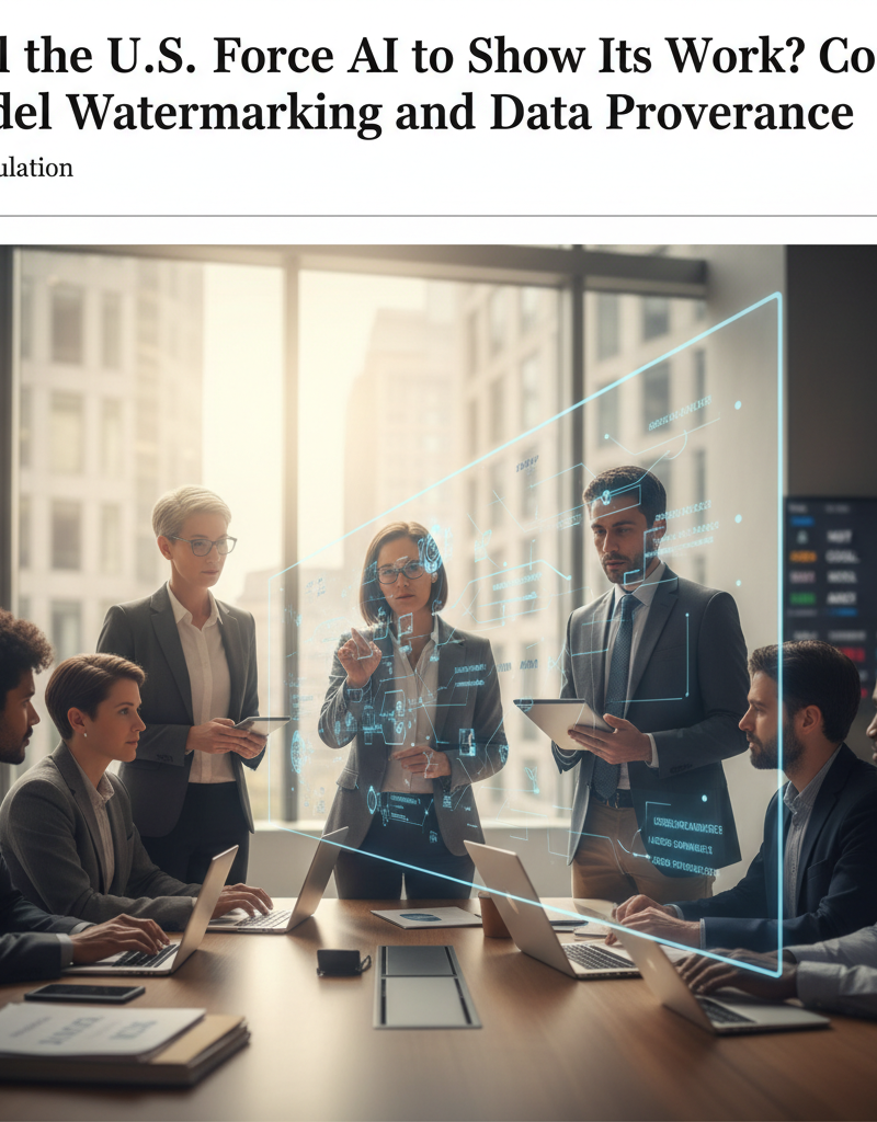 Will the U.S. Force AI to Show Its Work? Congress Eyes Model Watermarking and Data Provenance