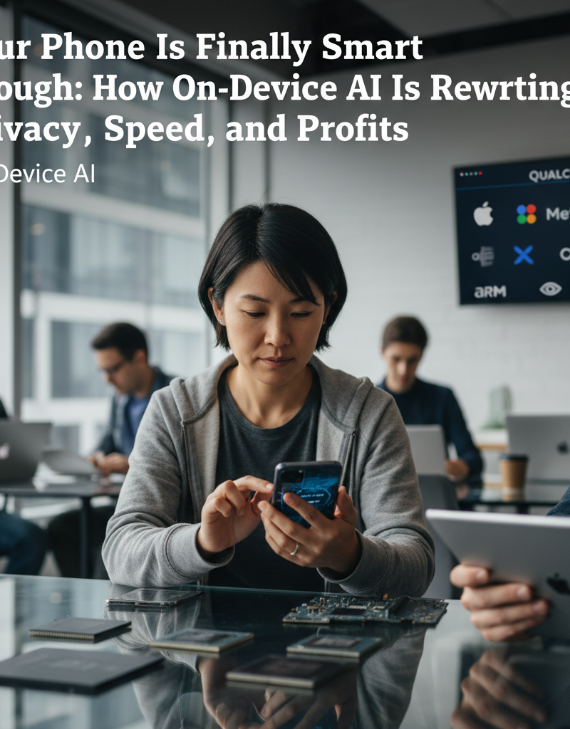 Your Phone Is Finally Smart Enough: How On-Device AI Is Rewriting Privacy, Speed, and Profits
